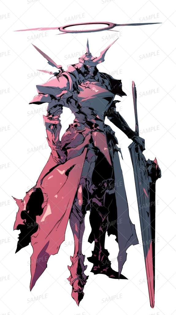 【神話生物】断罪を掲げし聖骸騎士_立ち絵透過