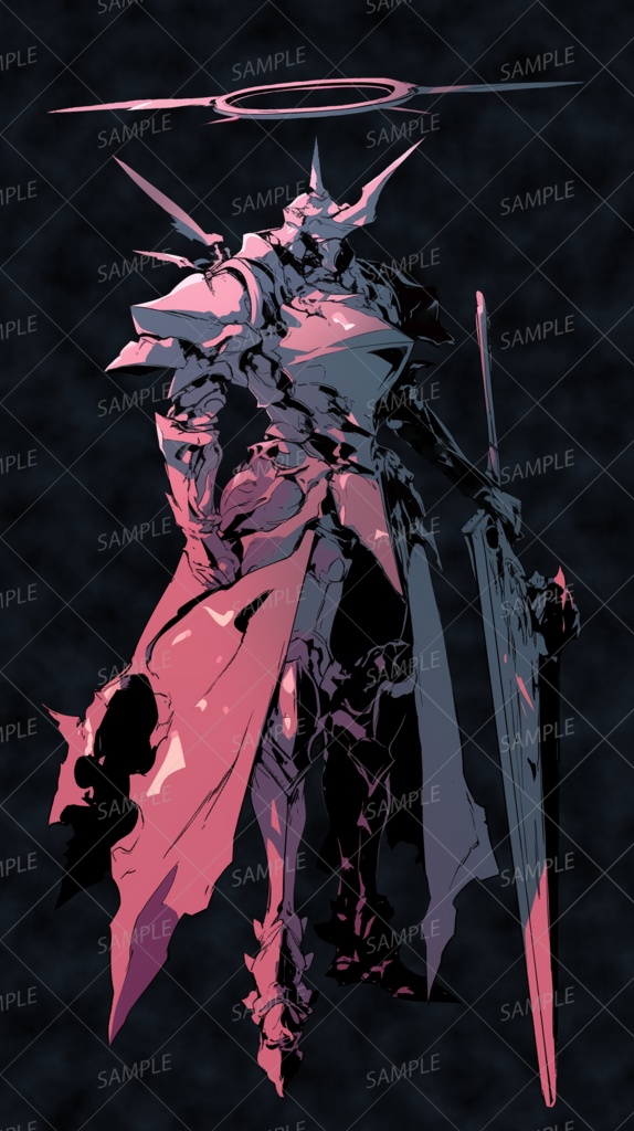 【神話生物】断罪を掲げし聖骸騎士_立ち絵透過