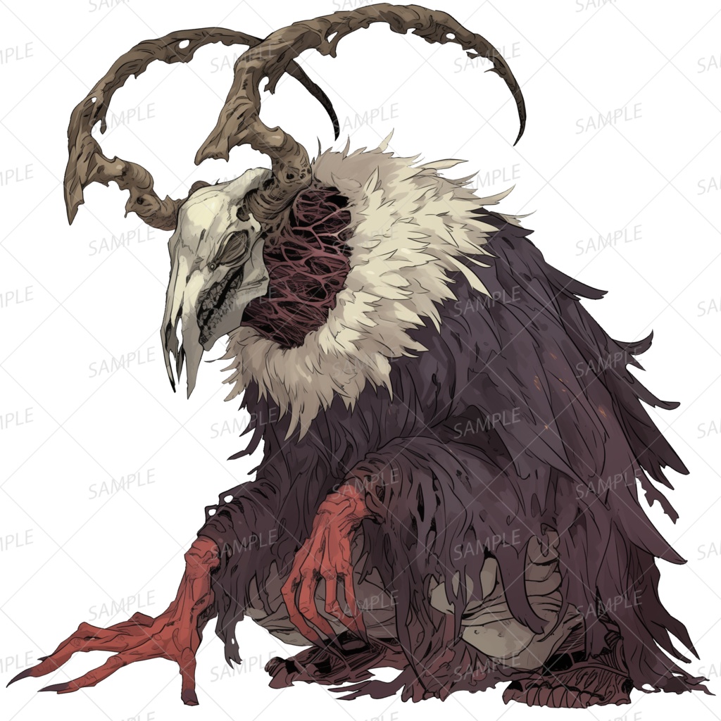 【神話生物】赤手の憑霊_透過