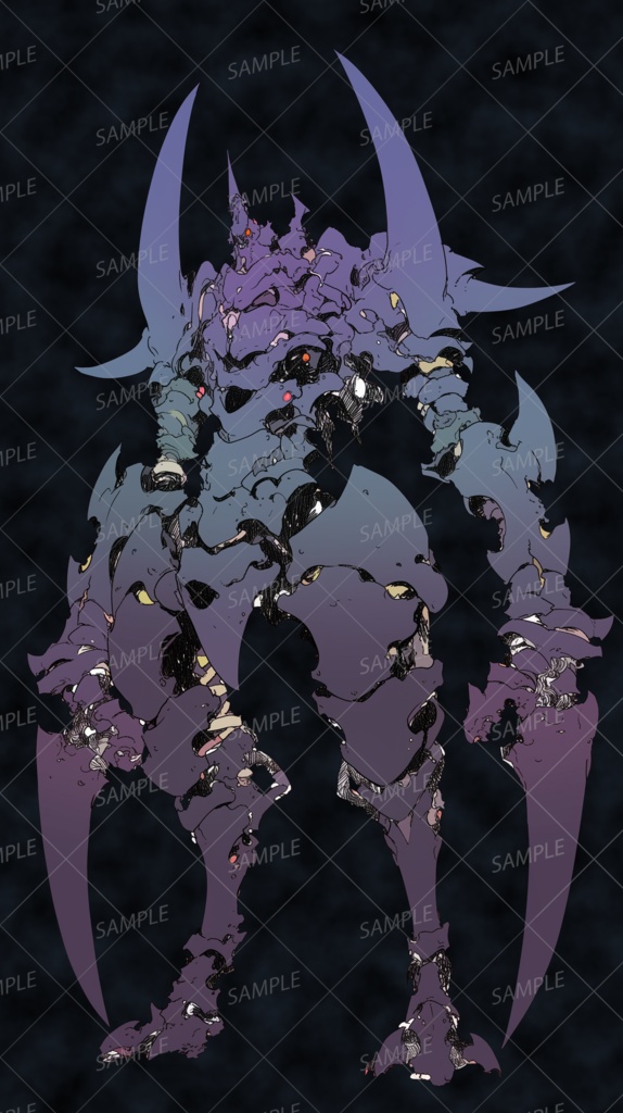 【神話生物】目醒めし骸殻の王_立ち絵透過