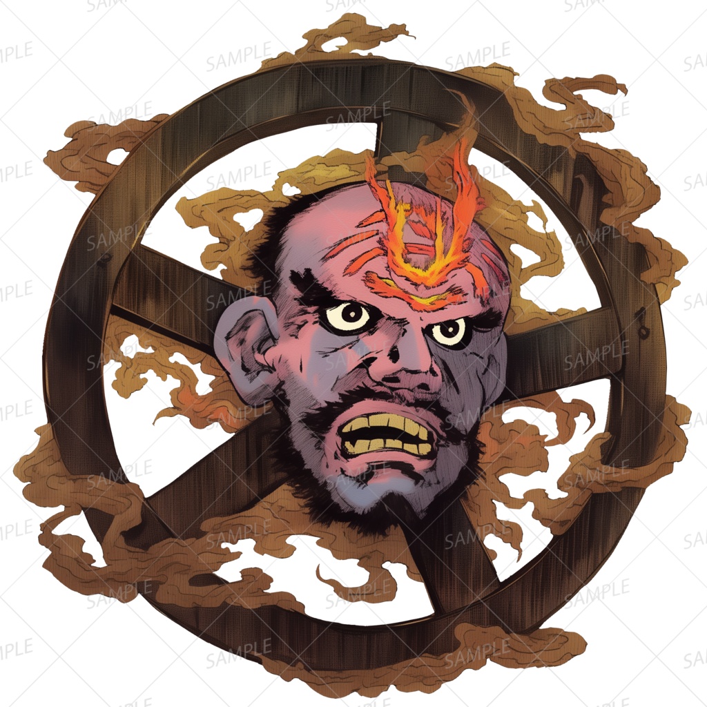 【神話生物】走る地獄の輪入道_透過