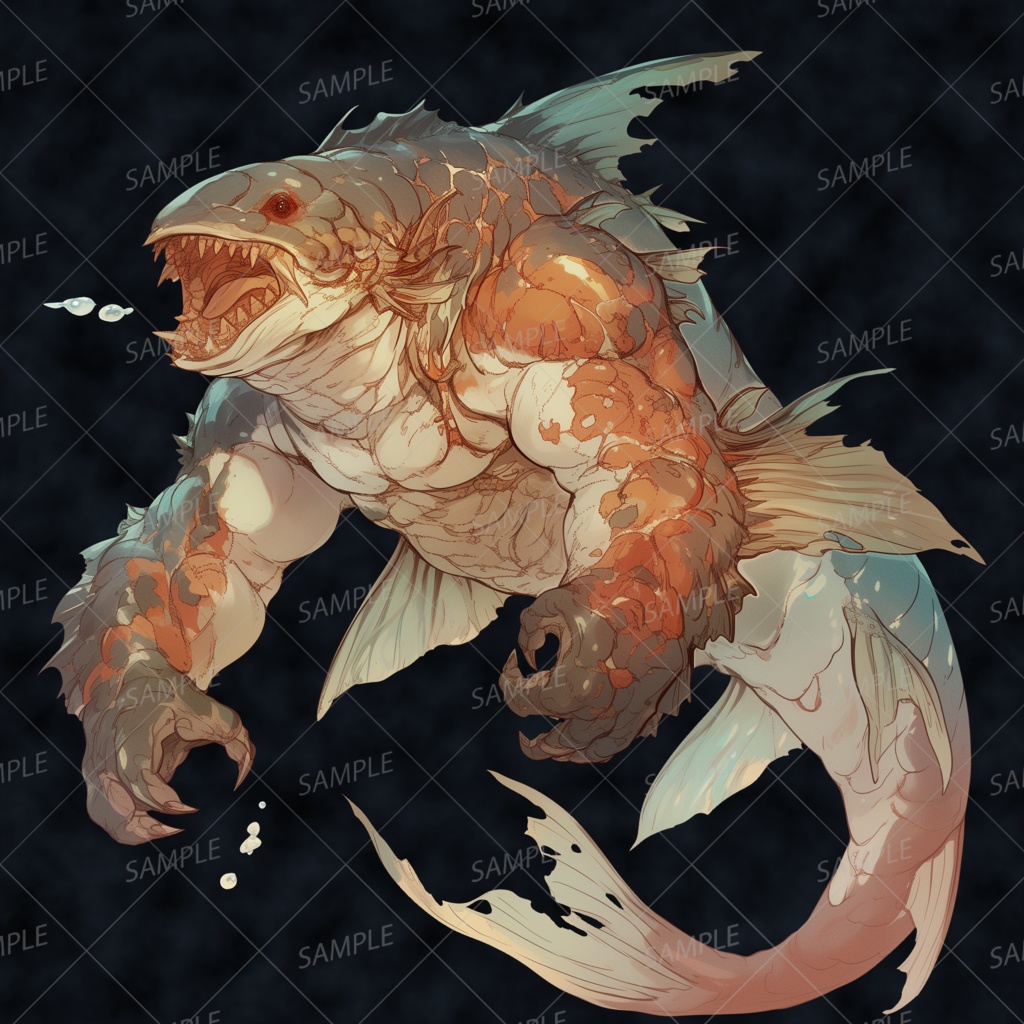 【神話生物】喰海の暴獣コイザラス_透過