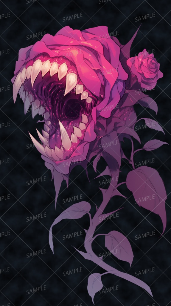 【神話生物】棘花に囁く奈落の口_立ち絵透過