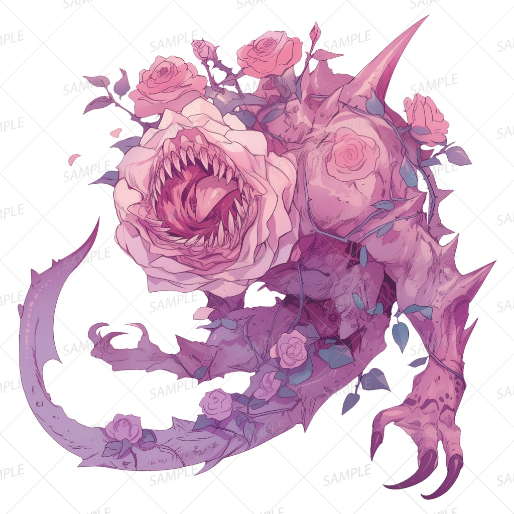 【神話生物】薔薇喰らいの獣姫_透過