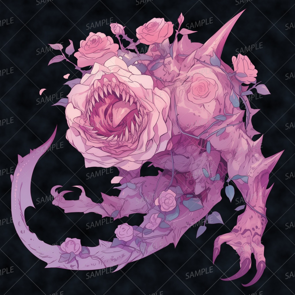 【神話生物】薔薇喰らいの獣姫_透過