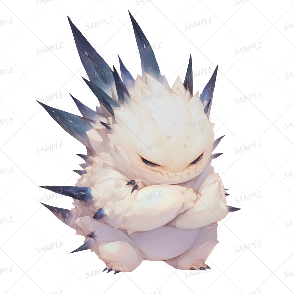 【神話生物】小さな白刺王_透過