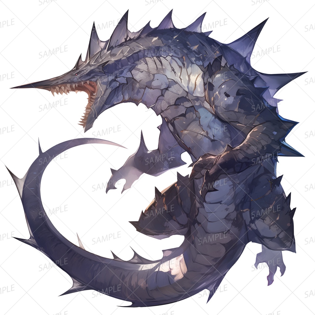 【神話生物】穿鋼竜ドラグスパイン_透過