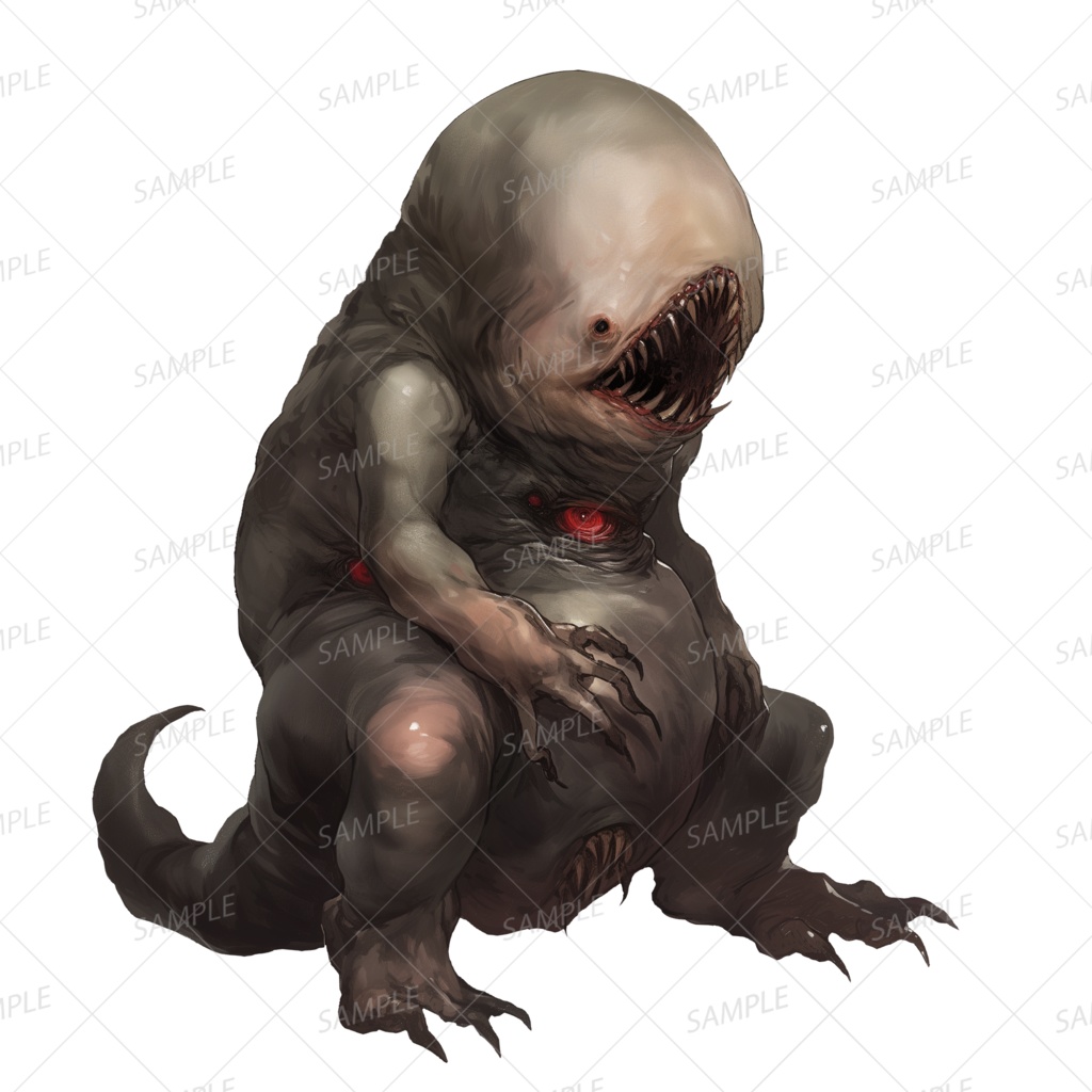 【神話生物】悪夢より囁く赤眼咆哮体_透過