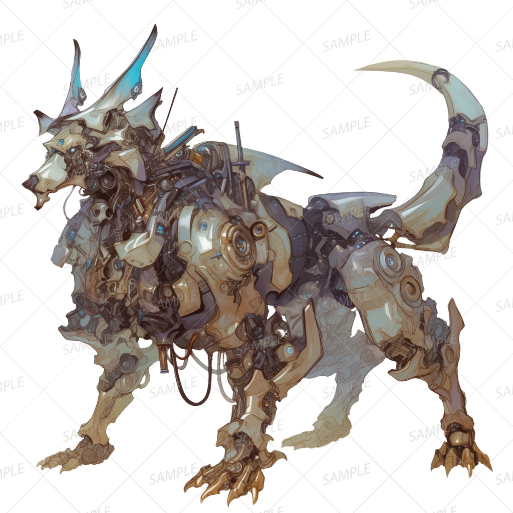 【神話生物】白銀の量産型戦術獣_透過