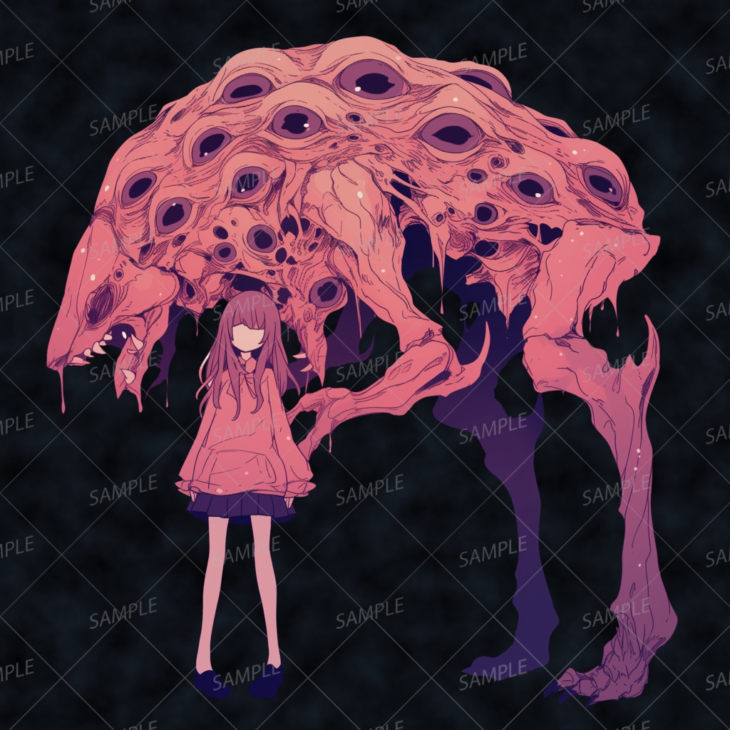 【神話生物】少女に擬態する人喰い肉塊獣_透過