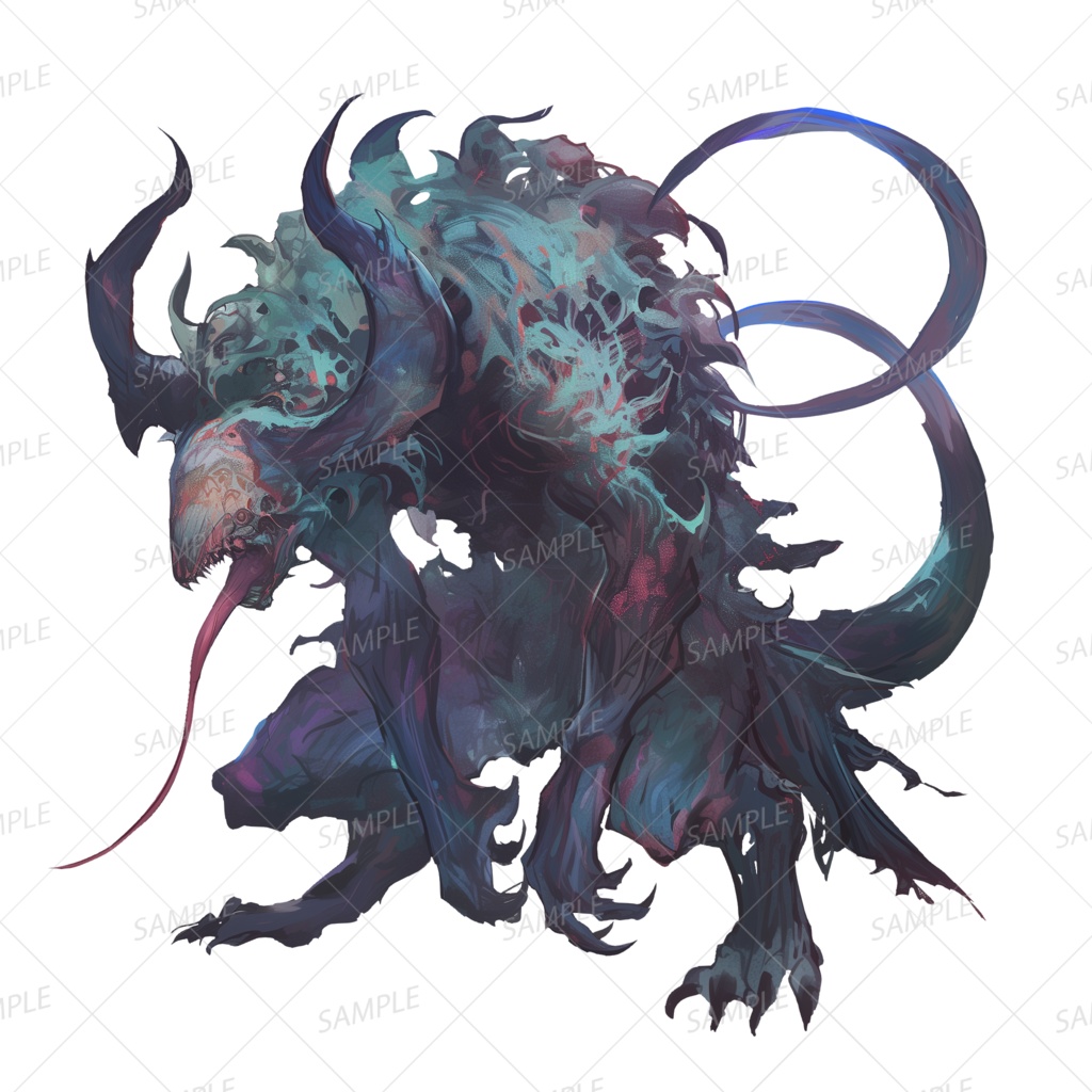 【神話生物】舌主の相貌獣_透過