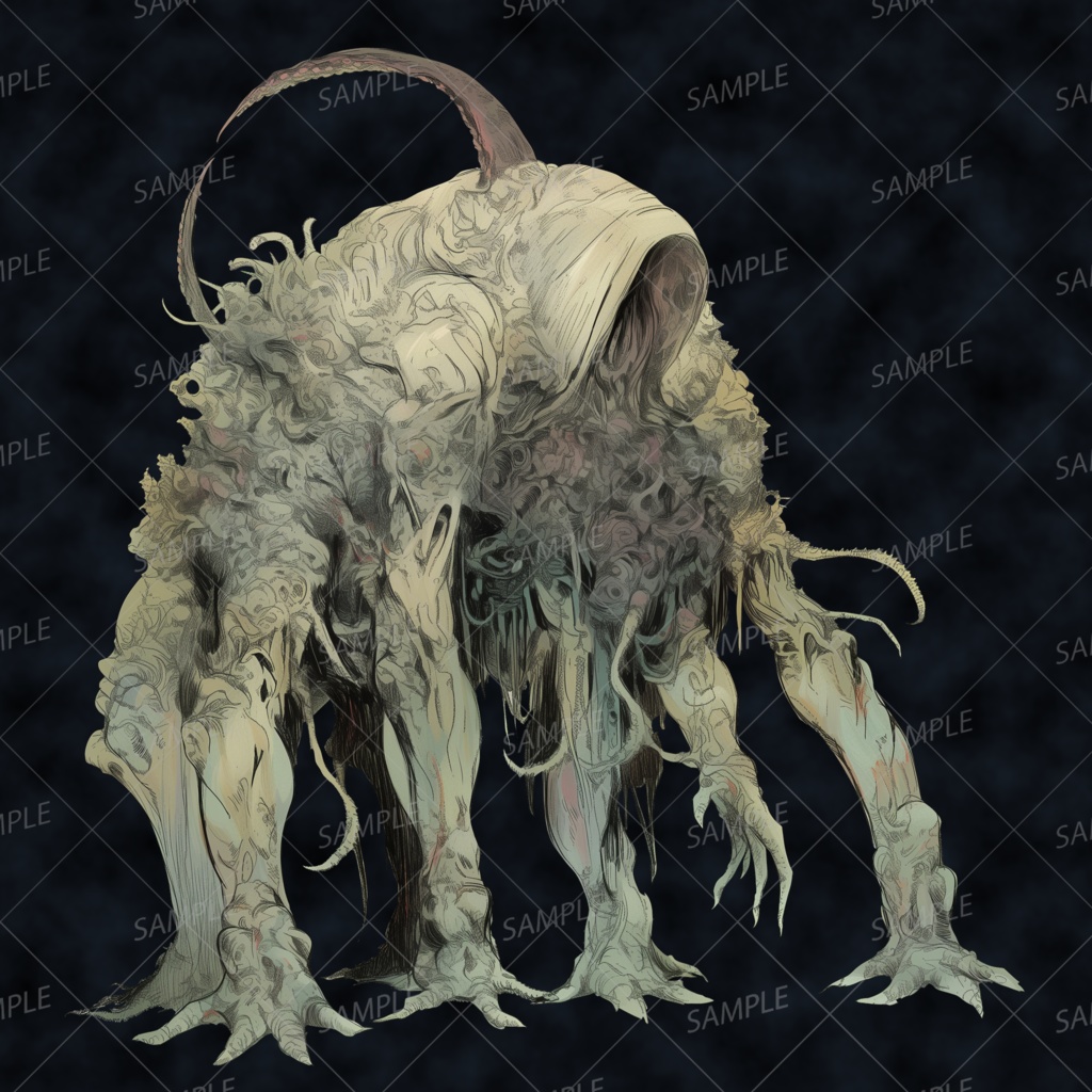 【神話生物】綿繭の墓より這い出るもの_透過