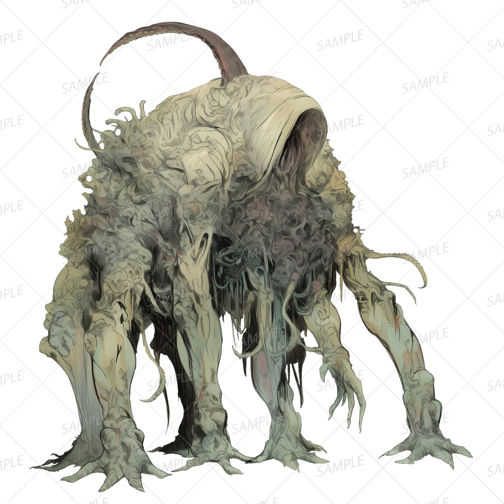 【神話生物】綿繭の墓より這い出るもの_透過