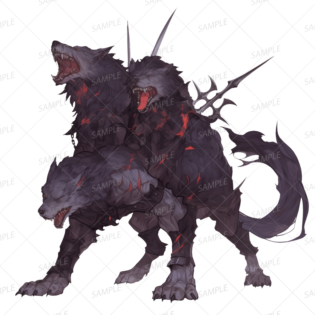 【神話生物】冥界の三叫獣_透過