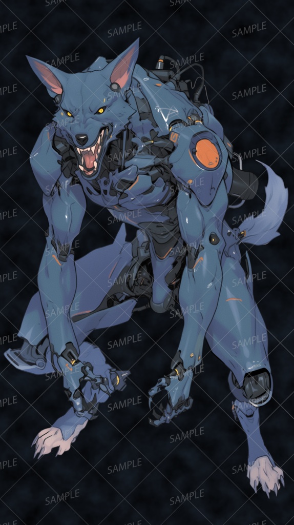 【神話生物】電脳の制圧型ハウンド_立ち絵透過