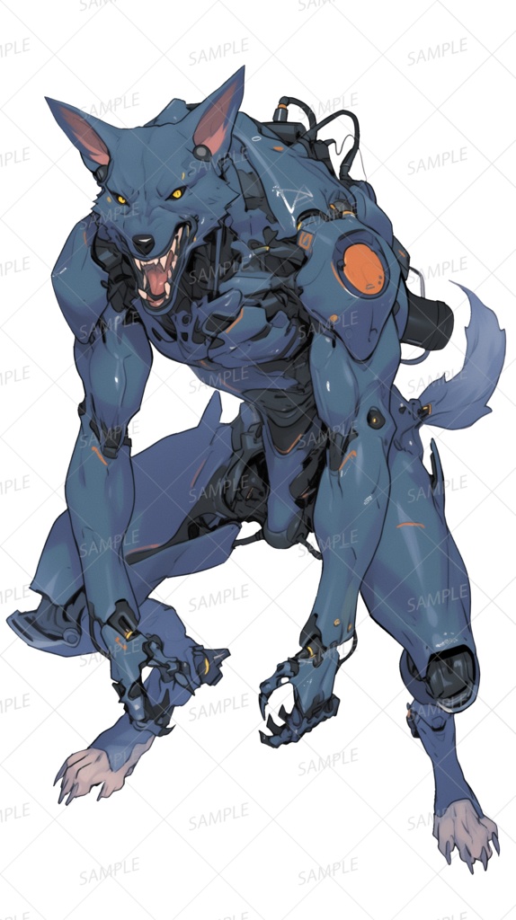 【神話生物】電脳の制圧型ハウンド_立ち絵透過