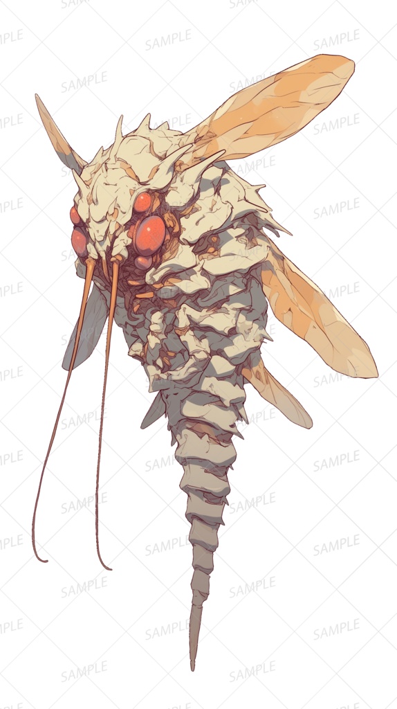 【神話生物】昆殻の針帝_立ち絵透過