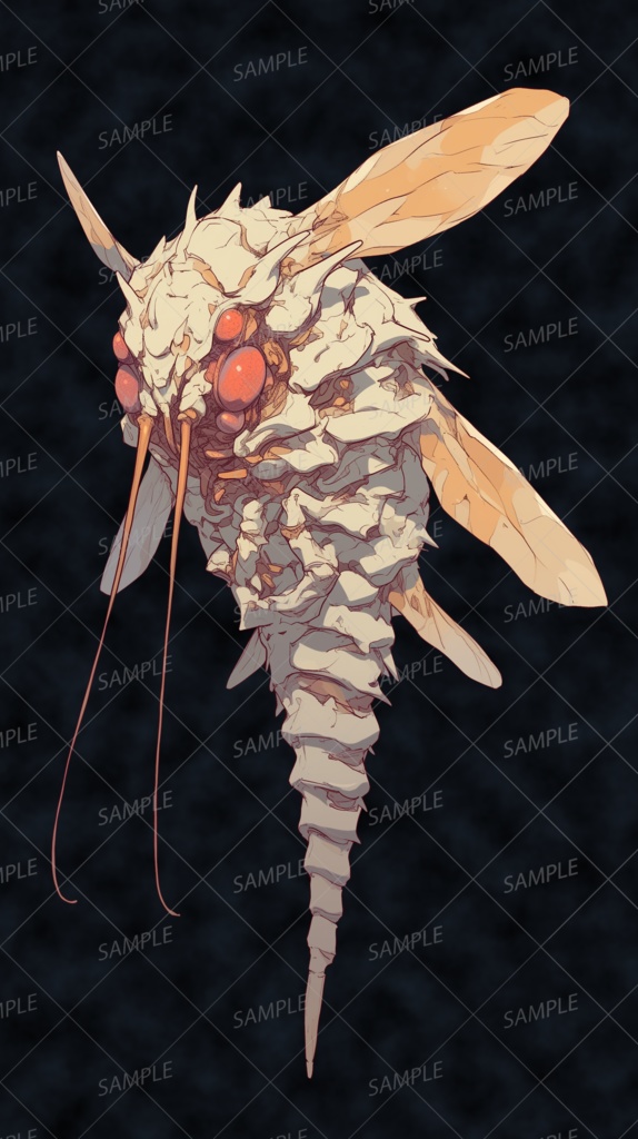 【神話生物】昆殻の針帝_立ち絵透過