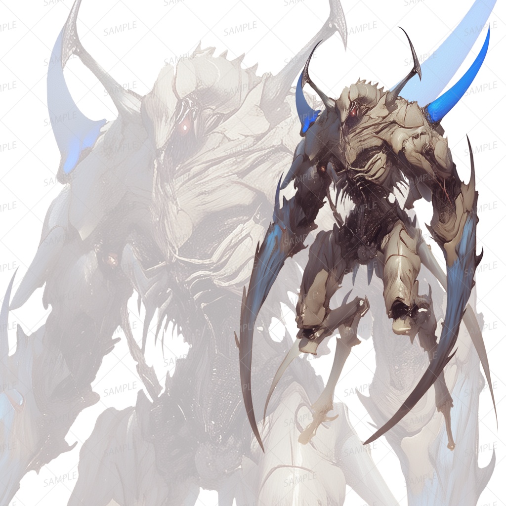 【神話生物】角鎌の終焉兵_立ち絵透過