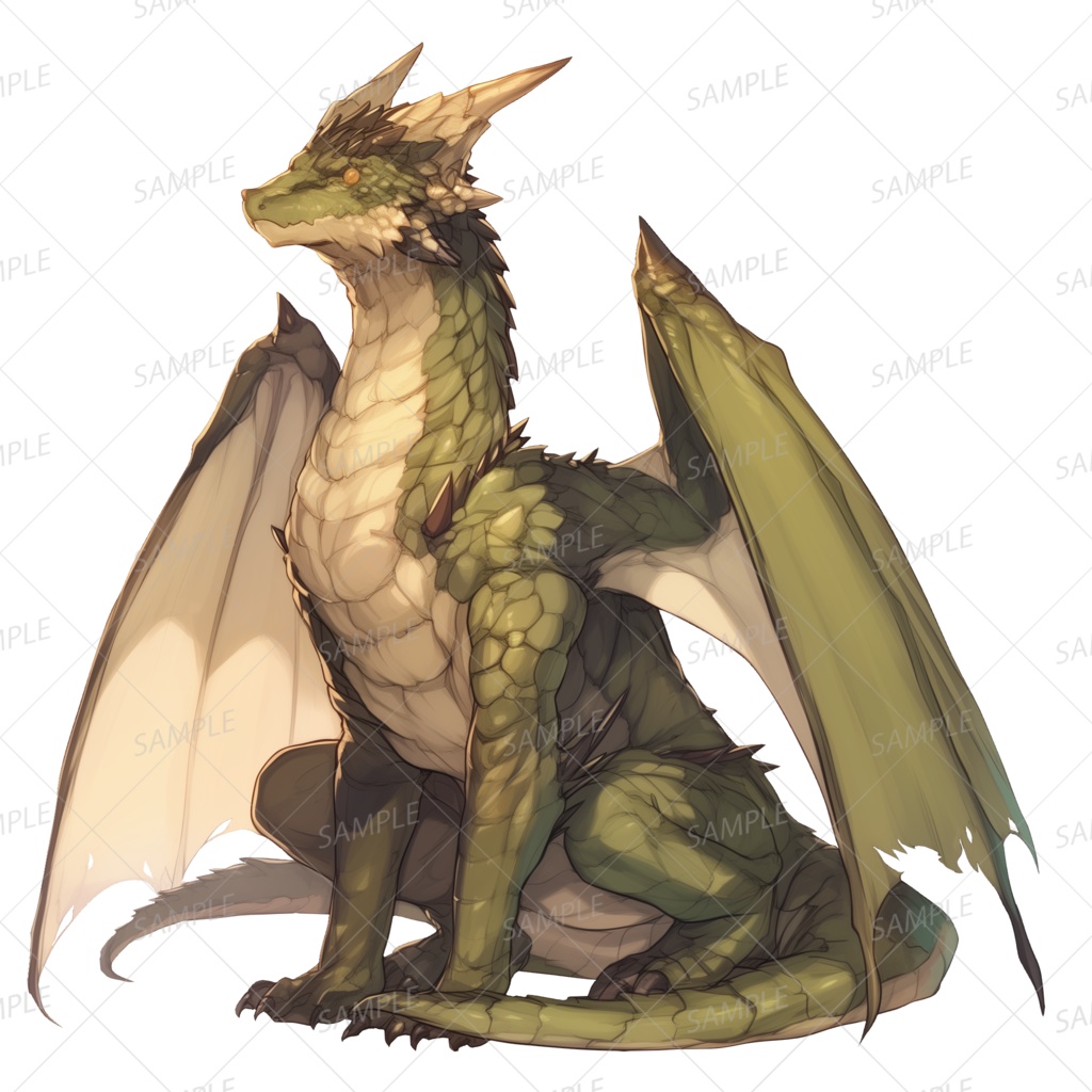 【神話生物】翠光古樹の守護竜_透過