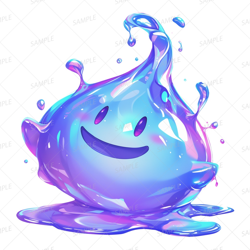 【神話生物】オーロラスライム_透過