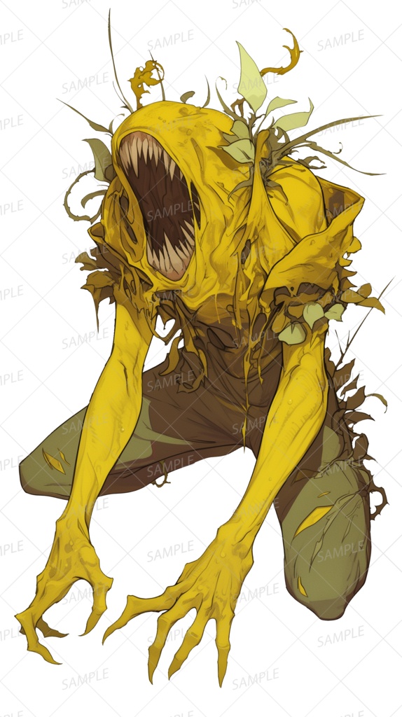 【神話生物】根喰いの咆哮者_立ち絵透過