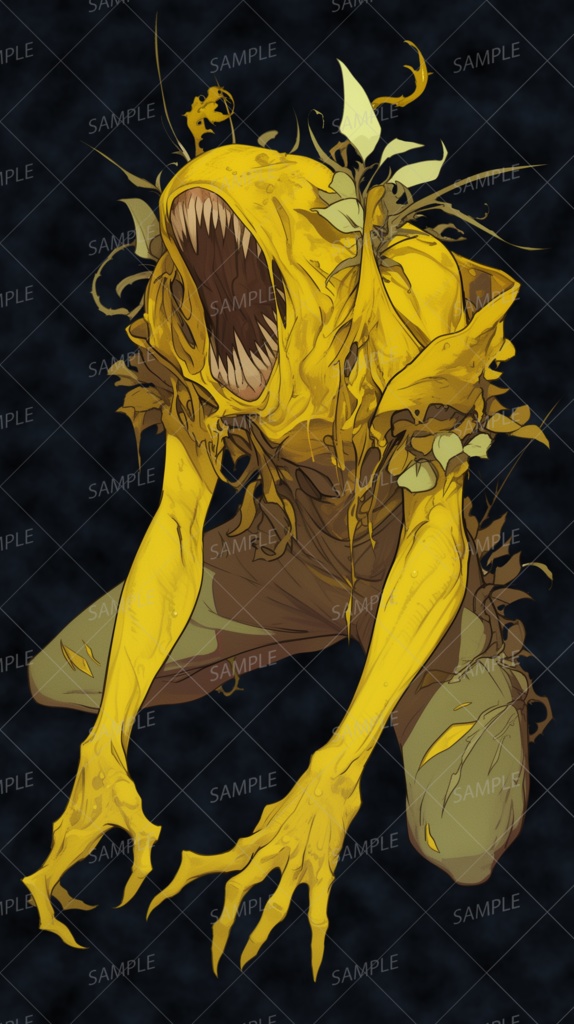 【神話生物】根喰いの咆哮者_立ち絵透過