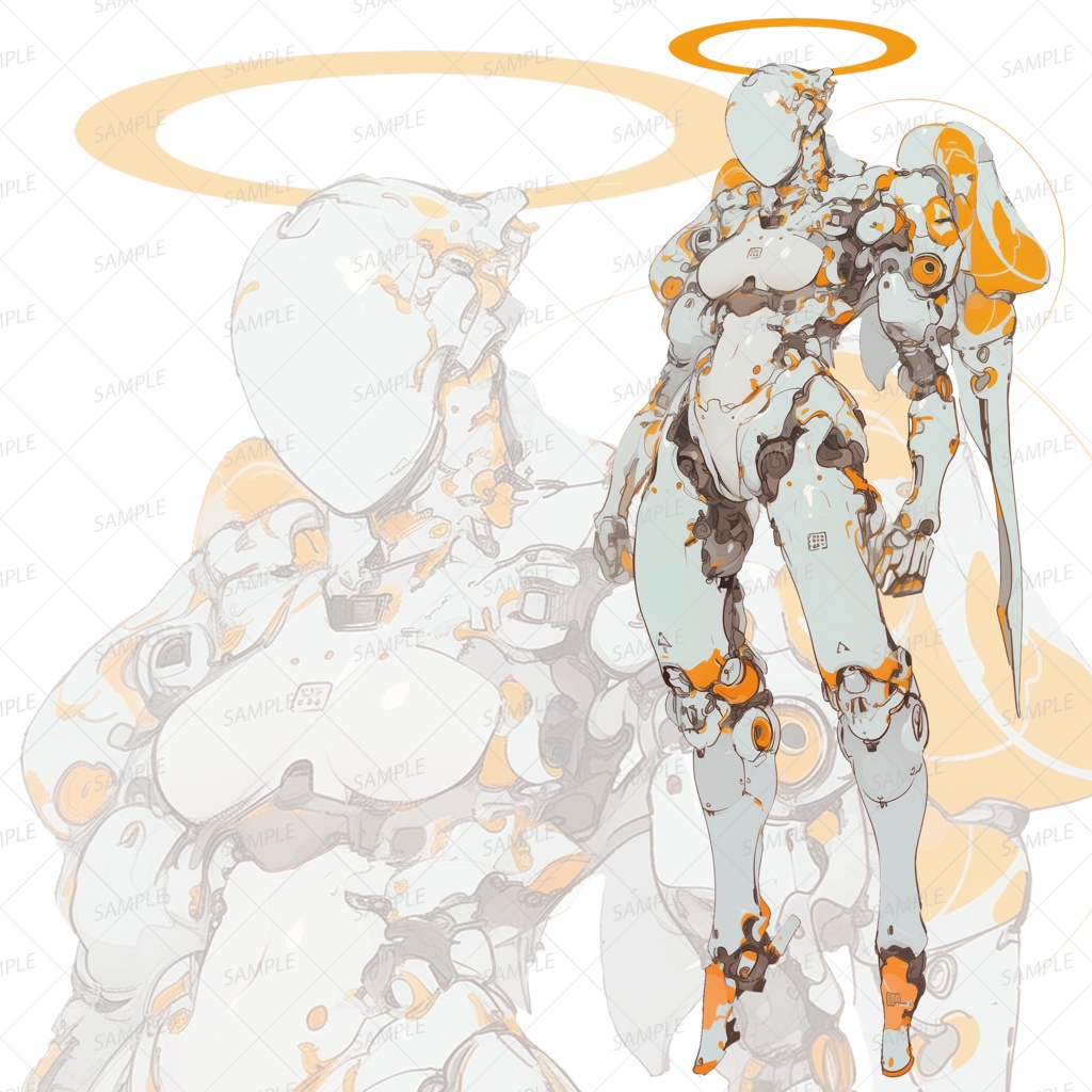 【神話生物】光環の審判機_立ち絵透過