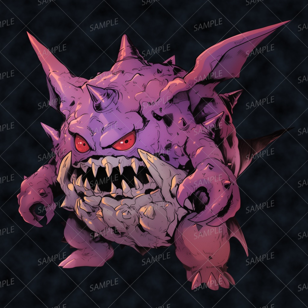【神話生物】紫牙魔獣ガルモルグ_透過
