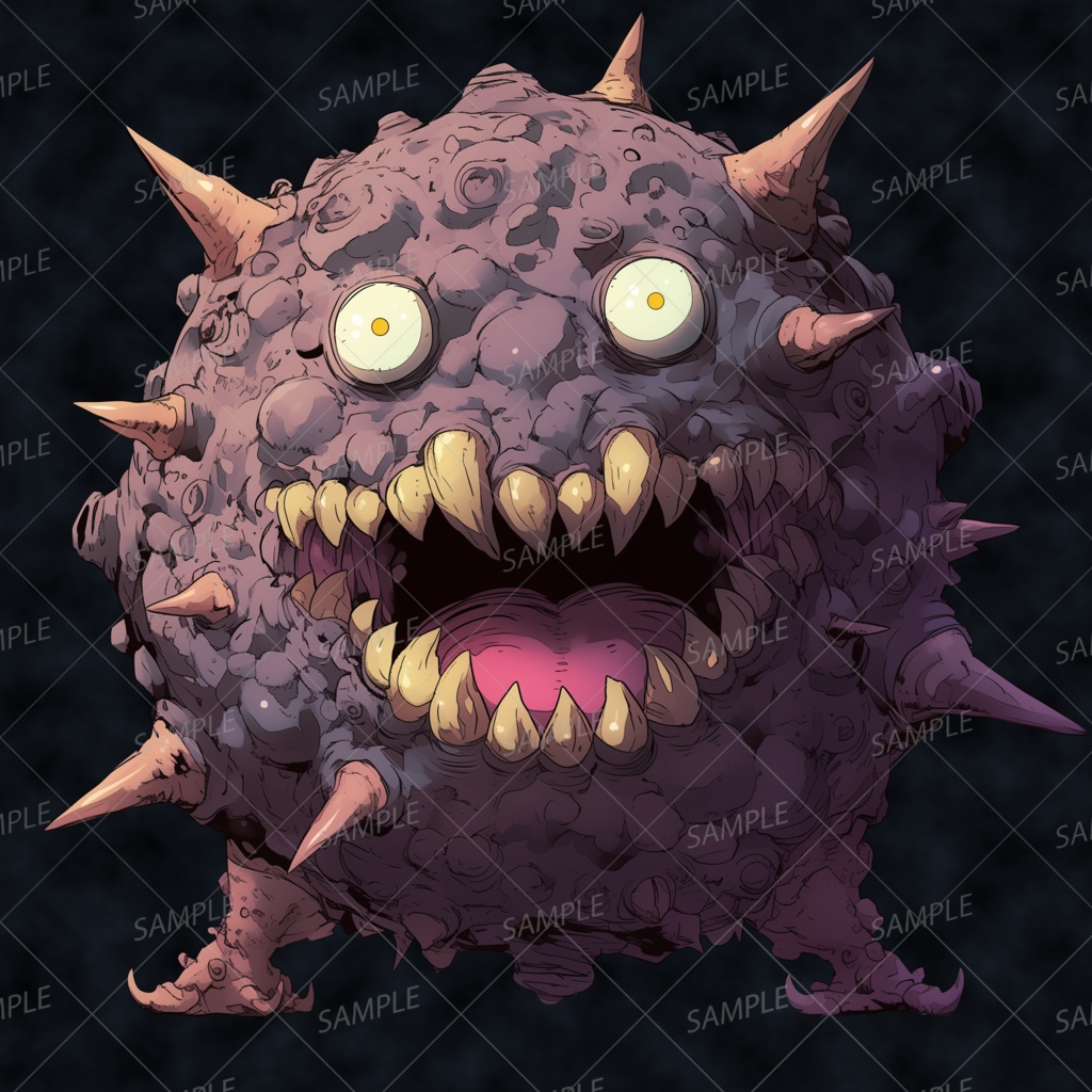 【神話生物】牙岩獣スパイクベロス_透過