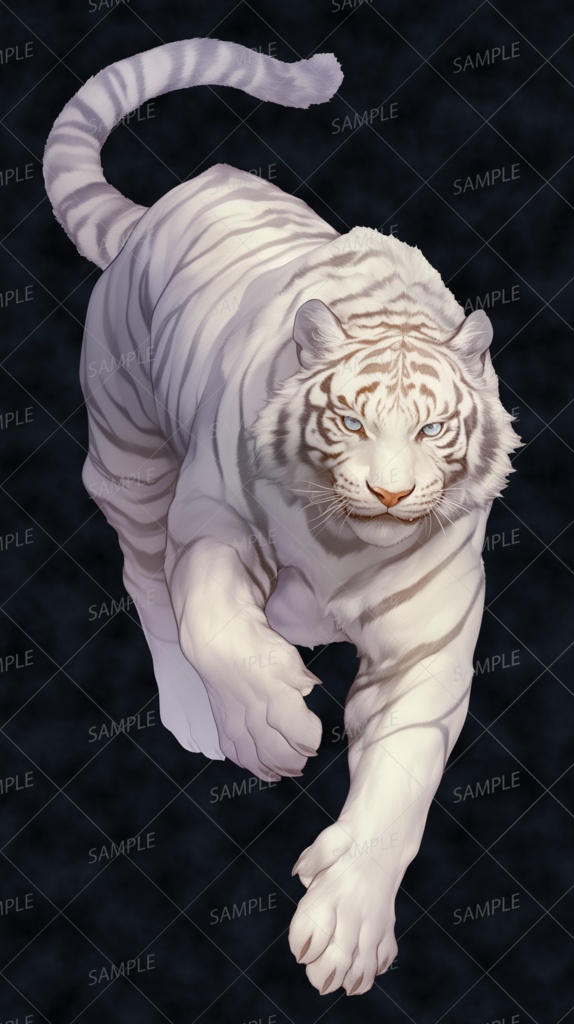 【神話生物】天翔る極光虎神_立ち絵透過