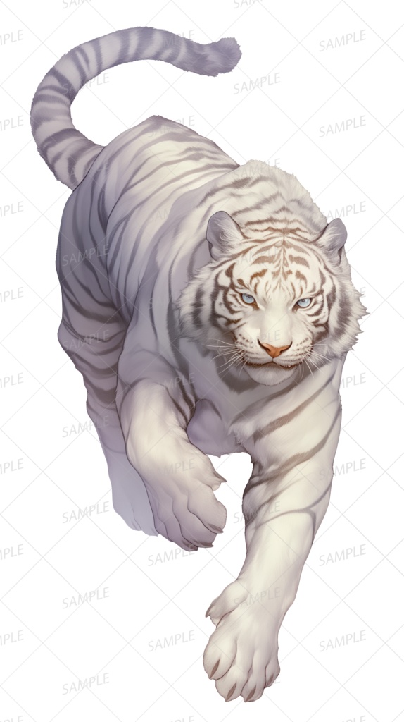 【神話生物】天翔る極光虎神_立ち絵透過