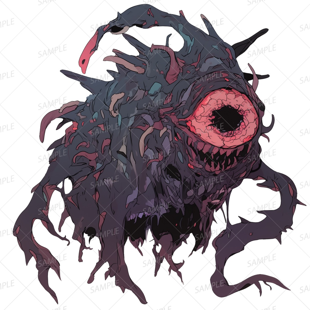 【神話生物】赤い単眼の腐肉獣_透過