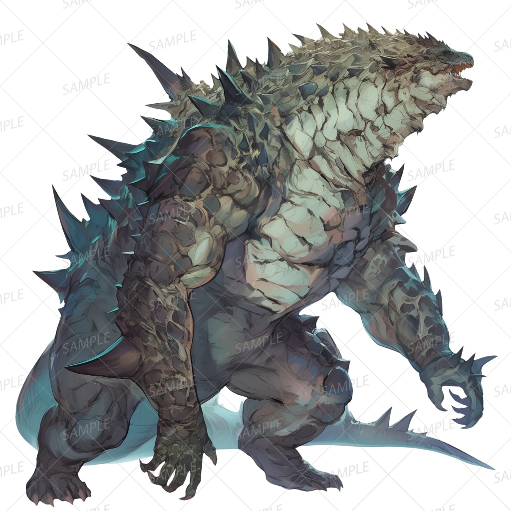 【神話生物】大地を揺るがす巨甲獣_透過