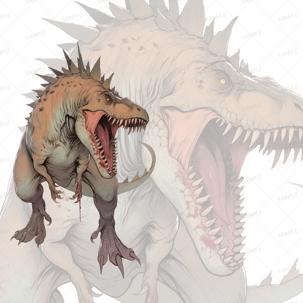 【神話生物】獰牙の暴君_立ち絵透過