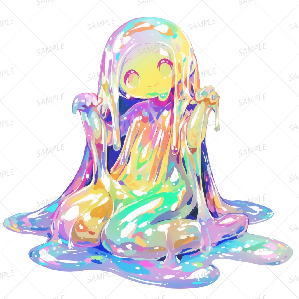 【神話生物】虹粘体のすみれ_透過