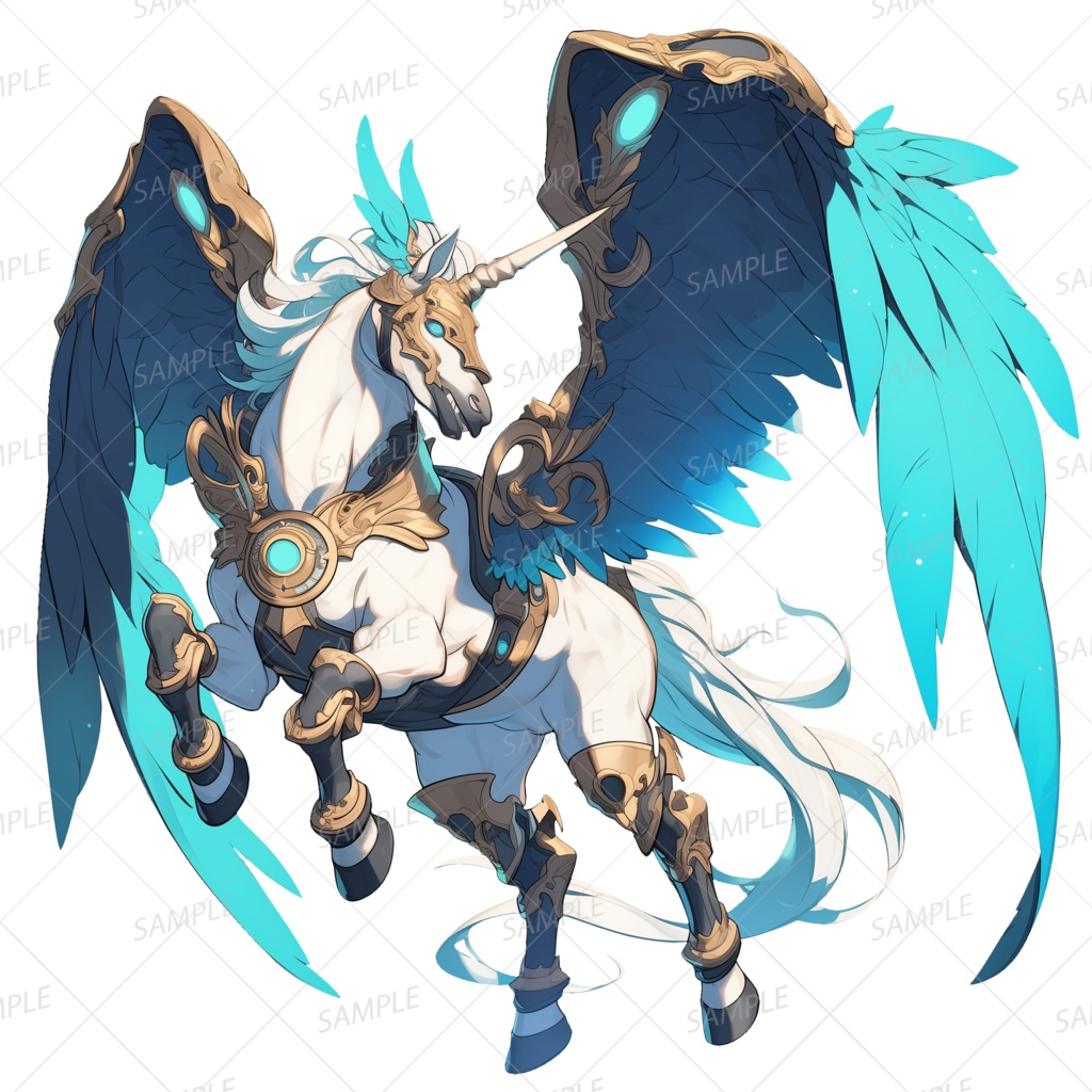 【神話生物】天翔ける聖角ペガサス_透過