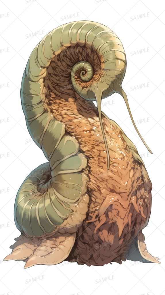 【神話生物】螺旋殻の大蝸牛_立ち絵透過