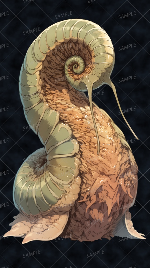【神話生物】螺旋殻の大蝸牛_立ち絵透過