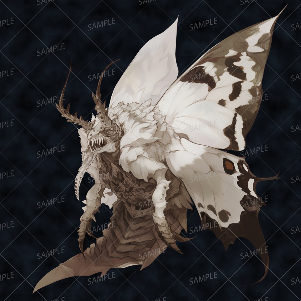 【神話生物】白翼の魔蛾王_透過
