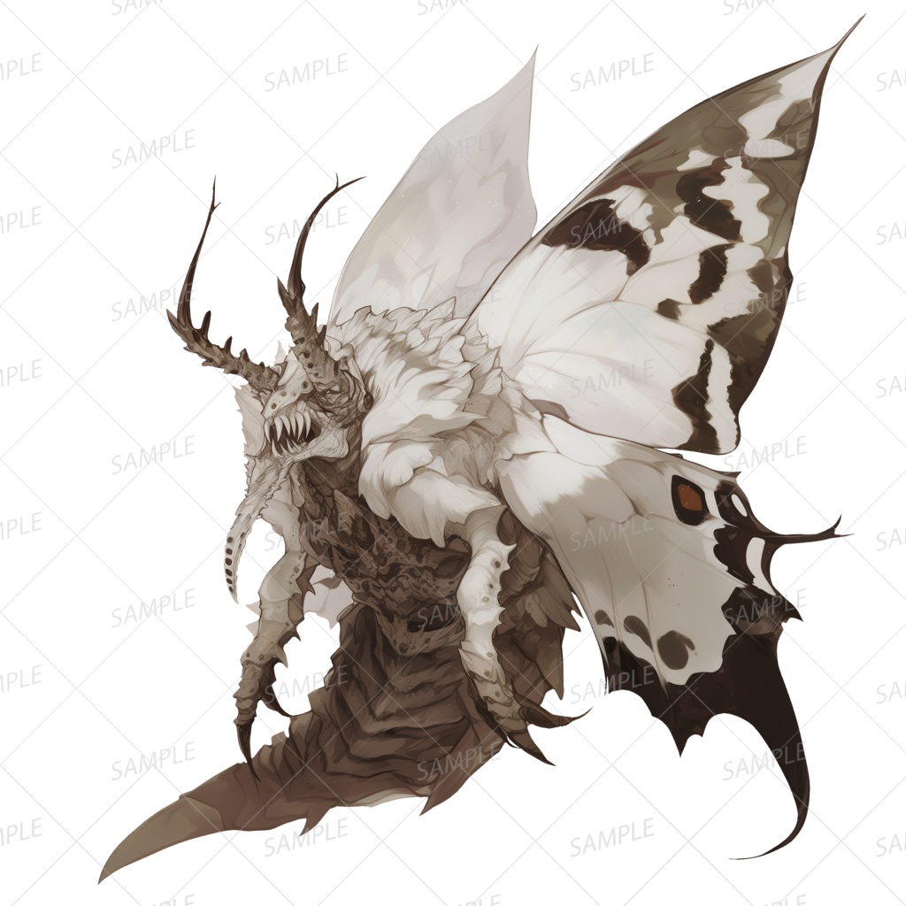 【神話生物】白翼の魔蛾王_透過