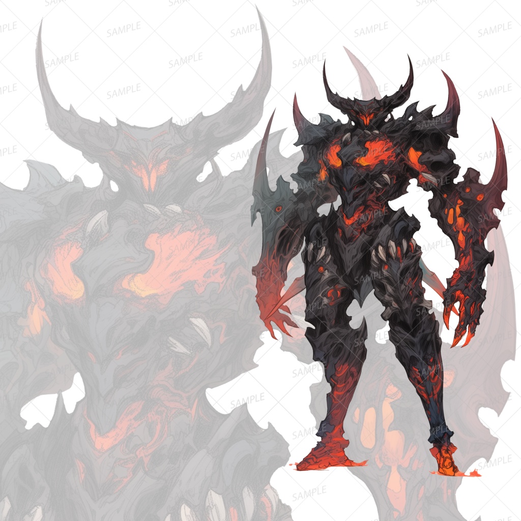 【神話生物】業火煉獄の魔人_立ち絵透過