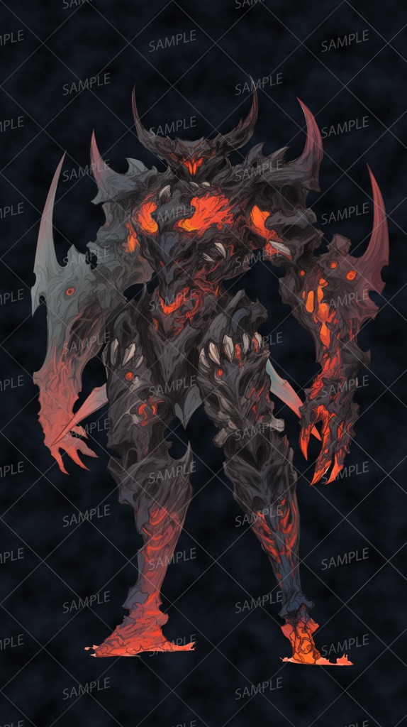 【神話生物】業火煉獄の魔人_立ち絵透過