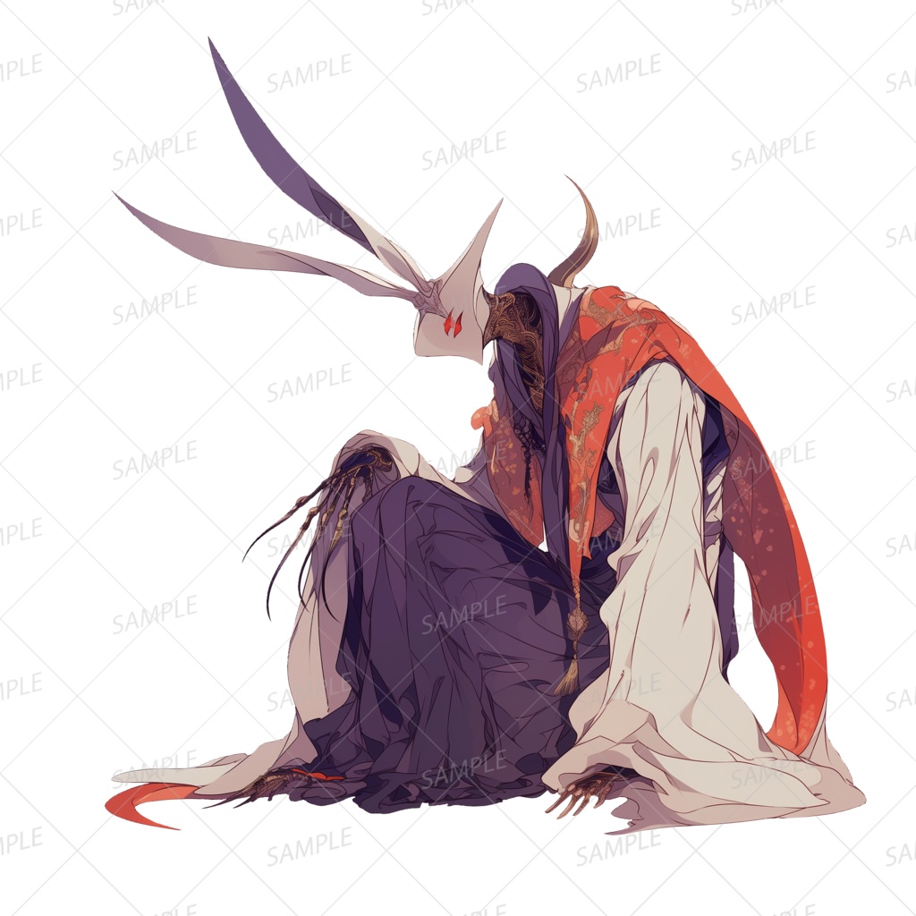 【神話生物】兎面の影法師_透過