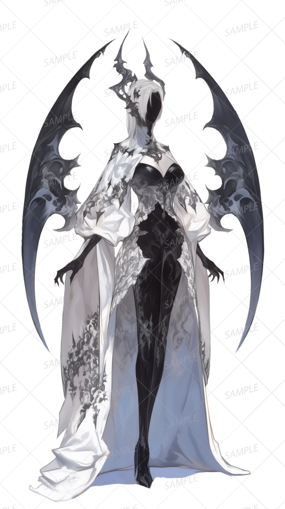 【神話生物】白夜の虚無姫ドミナ_立ち絵透過