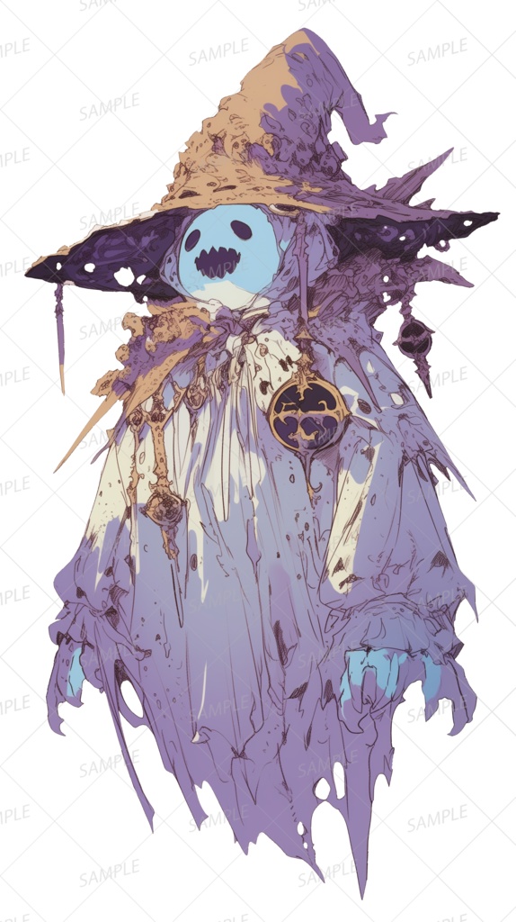 【神話生物】朽ち帽のさまよい呪術師_立ち絵透過