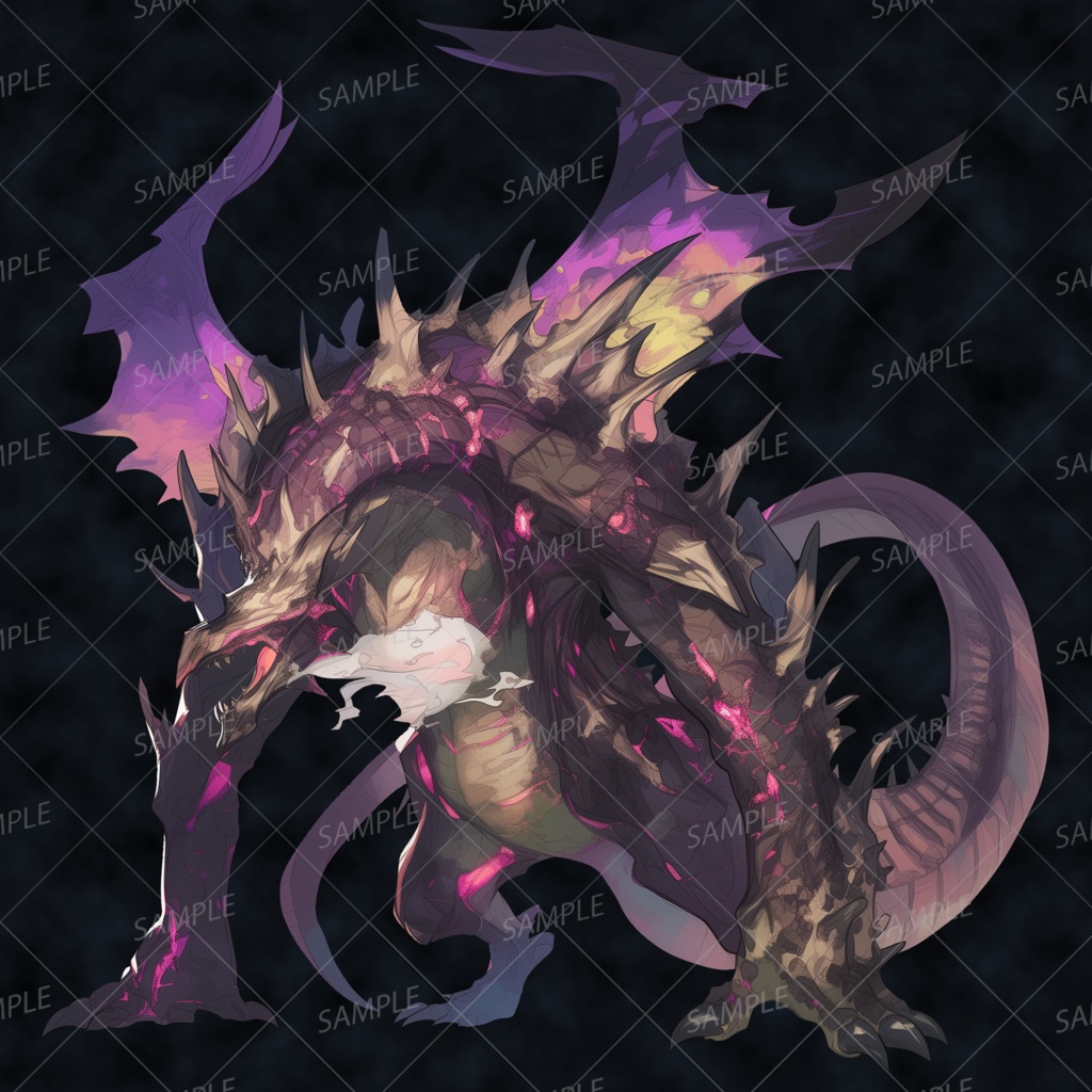 【神話生物】終焉の黒竜メギドレクス_透過