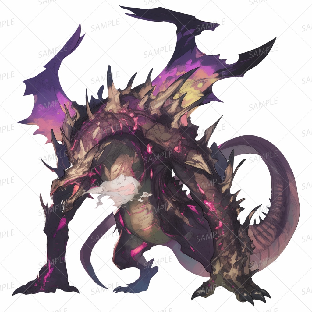 【神話生物】終焉の黒竜メギドレクス_透過