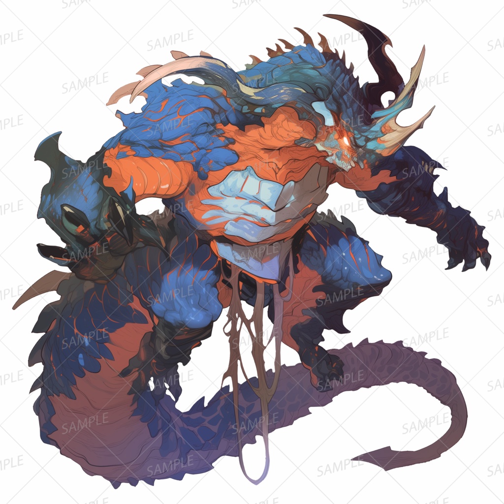 【神話生物】火霊を喰らう深海王_透過