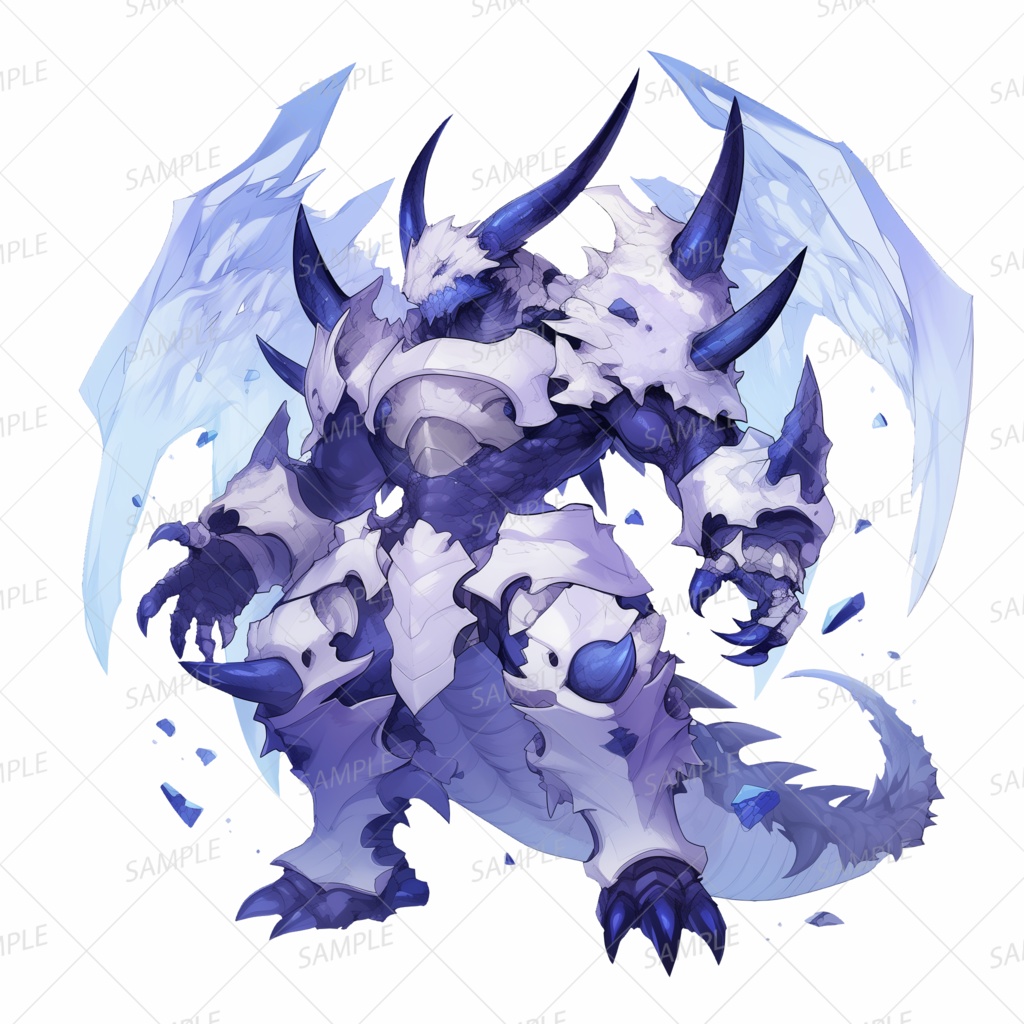 【神話生物】ブリザード・バハムート_透過